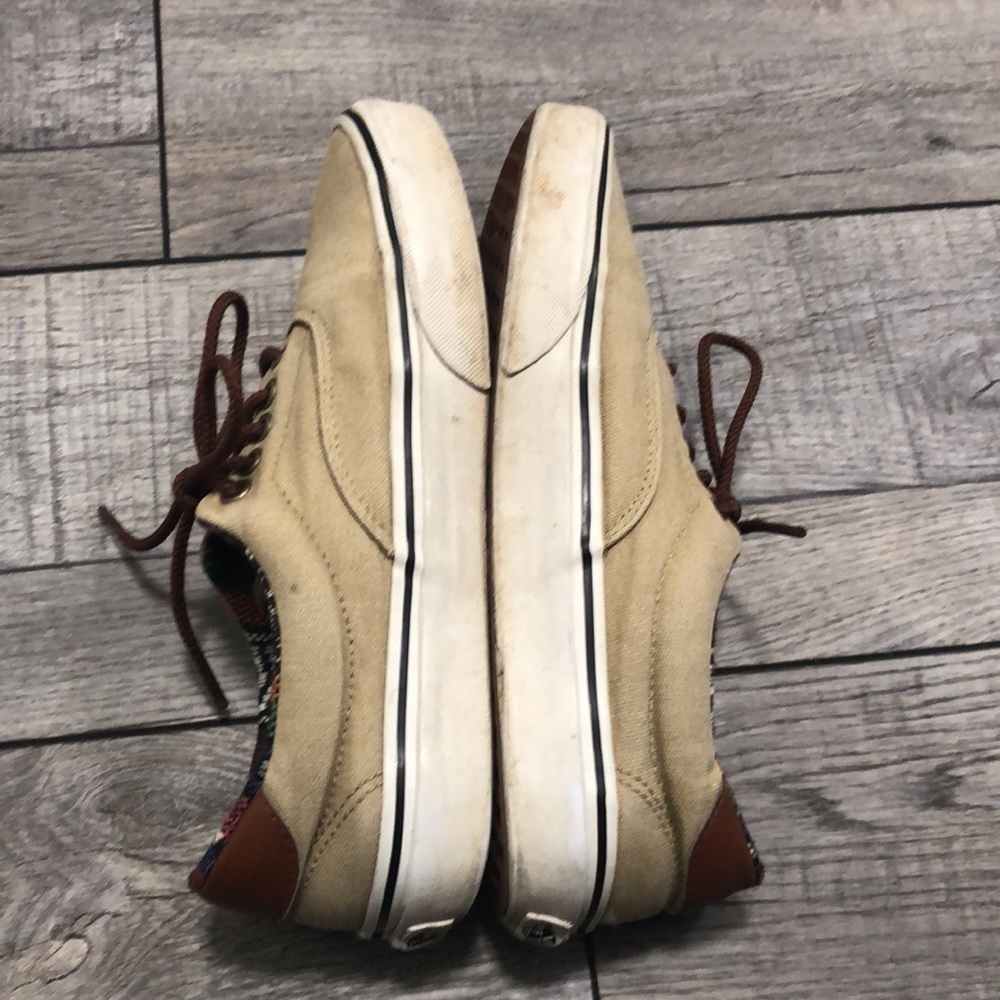 Vans khaki Aztec style design Off the Wall sneakers unisex lace ups - Picture 2 of 12